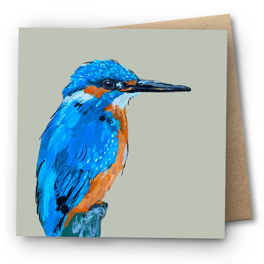 Kingfisher Greetings Card - Squidley