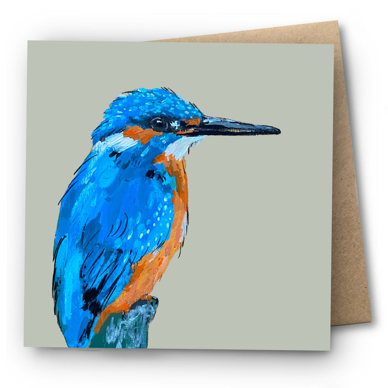 Kingfisher Greetings Card - Squidley