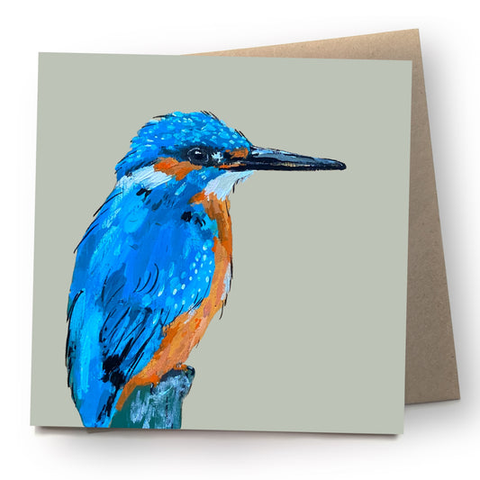 Kingfisher Greetings Card - Squidley