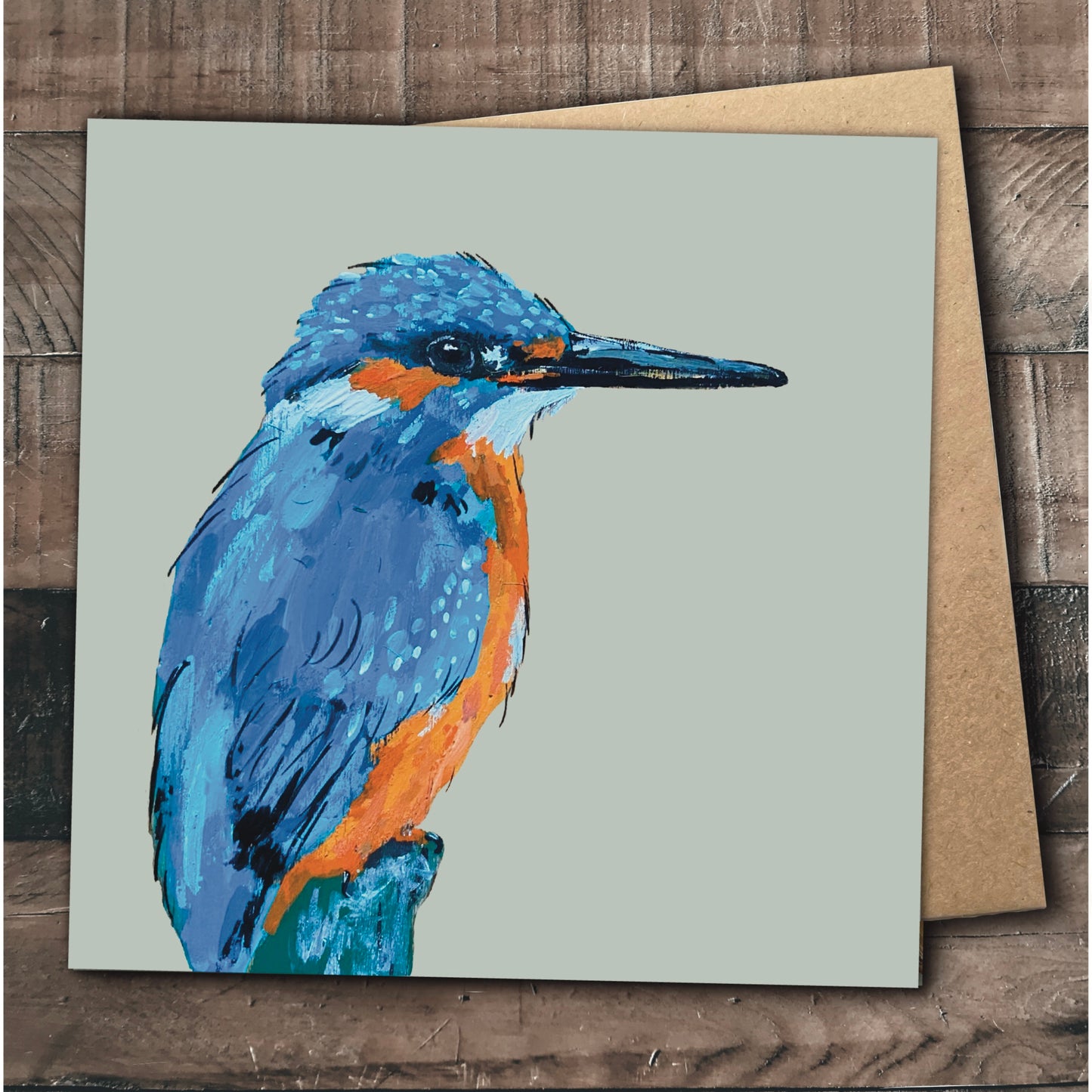 Kingfisher Greetings Card - Squidley