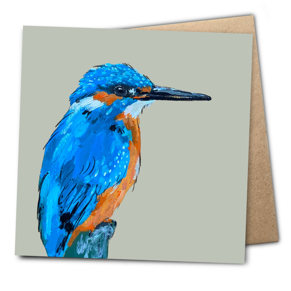 Squidley the Kingfisher Eco-Friendly Greetings Card | Wildlife Stationery