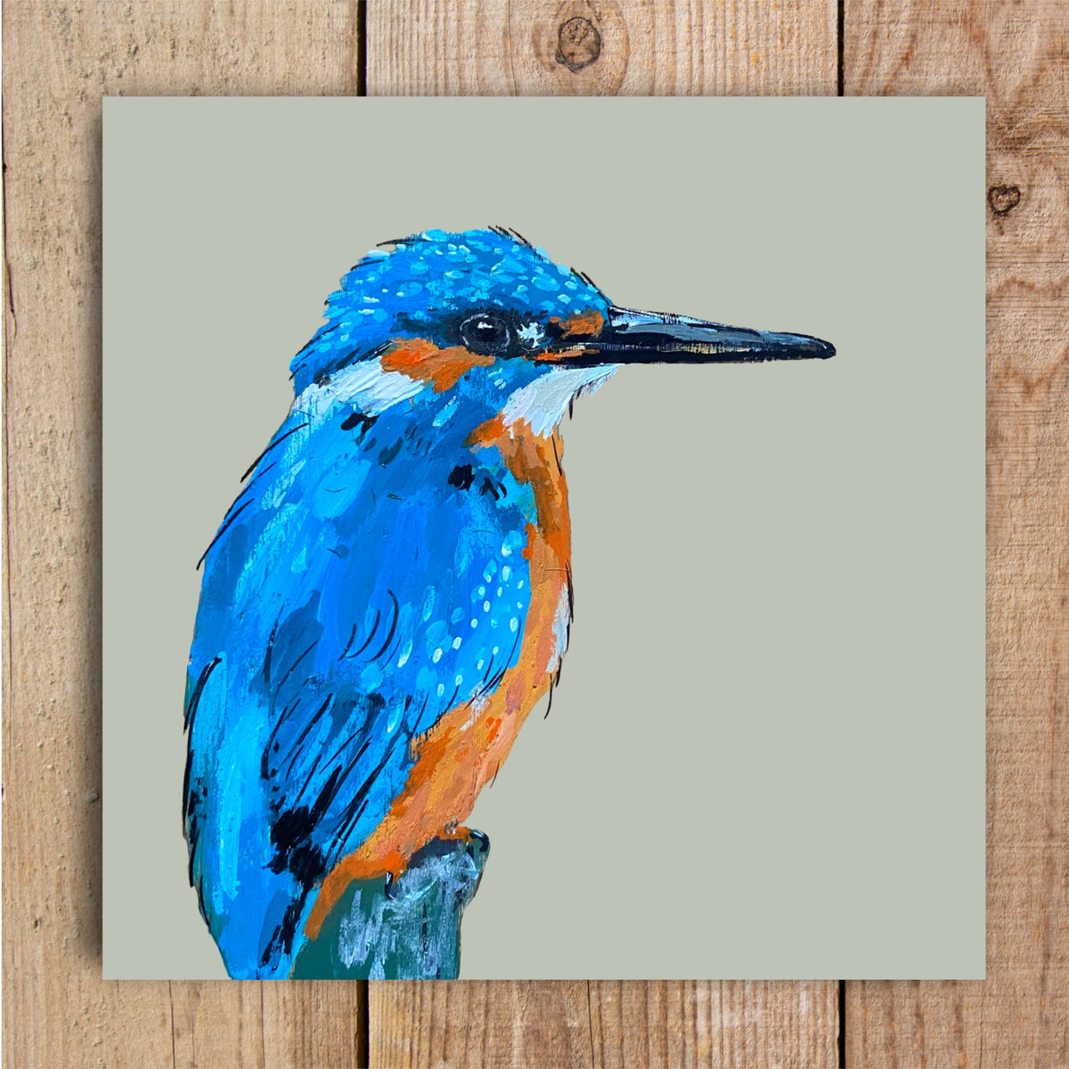 Squidley the Kingfisher Eco-Friendly Greetings Card | Wildlife Stationery