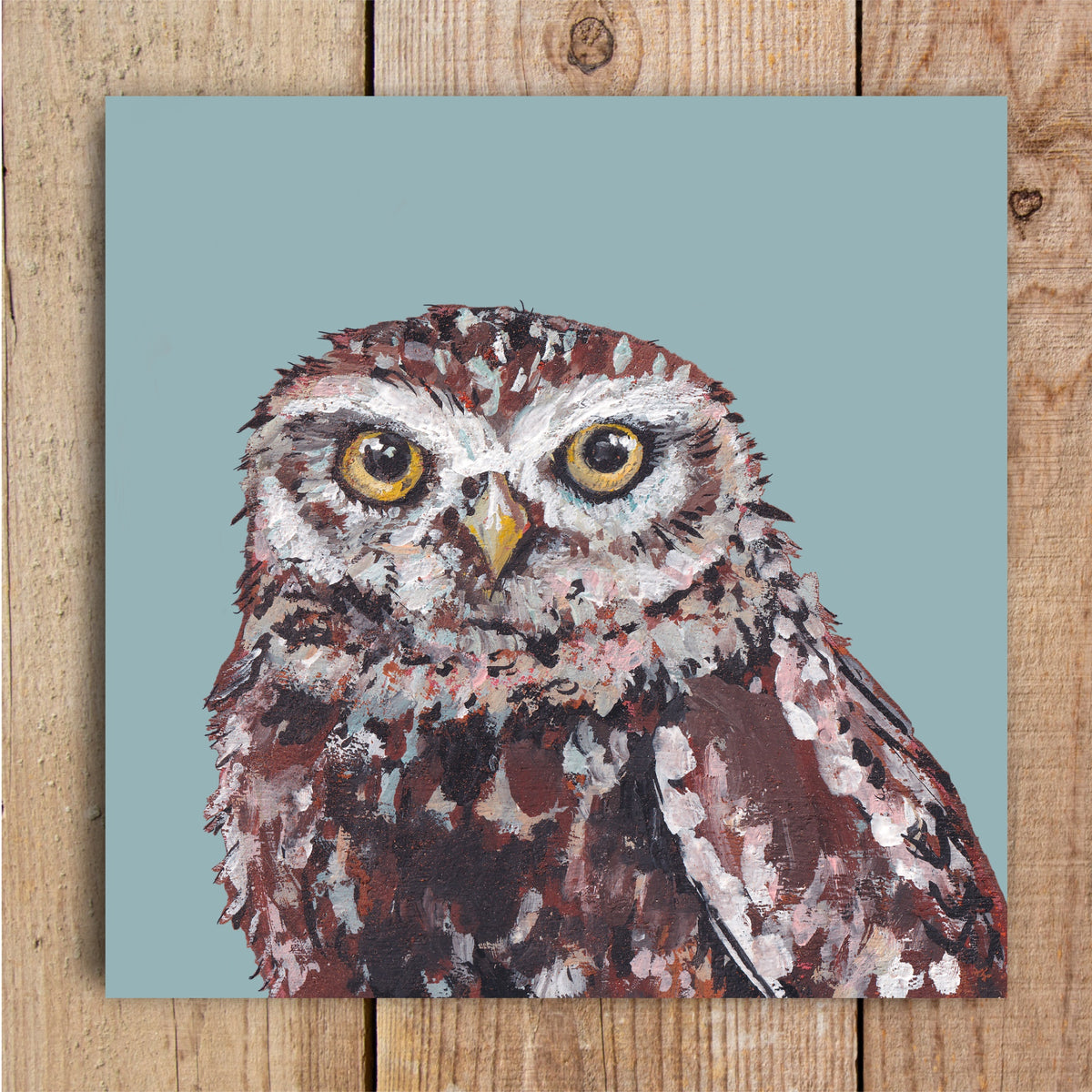 Frostford the Little Owl Eco-Friendly Greetings Card | Wildlife Stationery