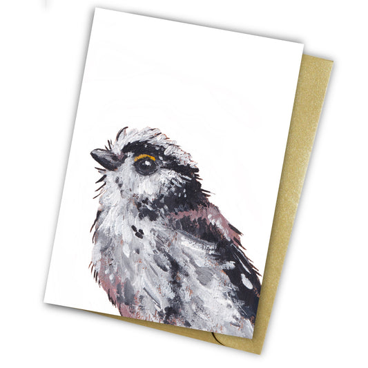 Long Tailed Tit Notelet Set - Peanut