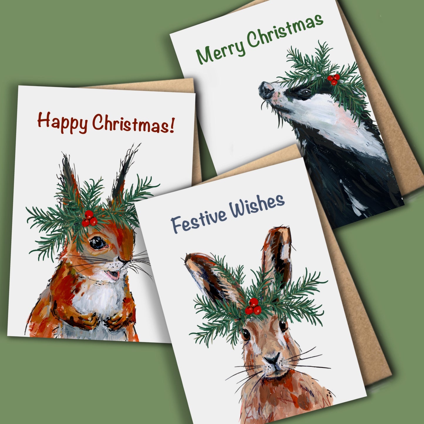 Christmas Cards - Mammals Set - A6