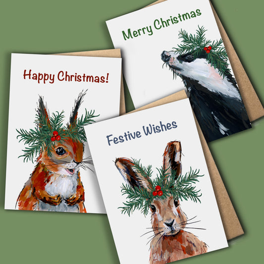Christmas Cards - Mammals Set - A6