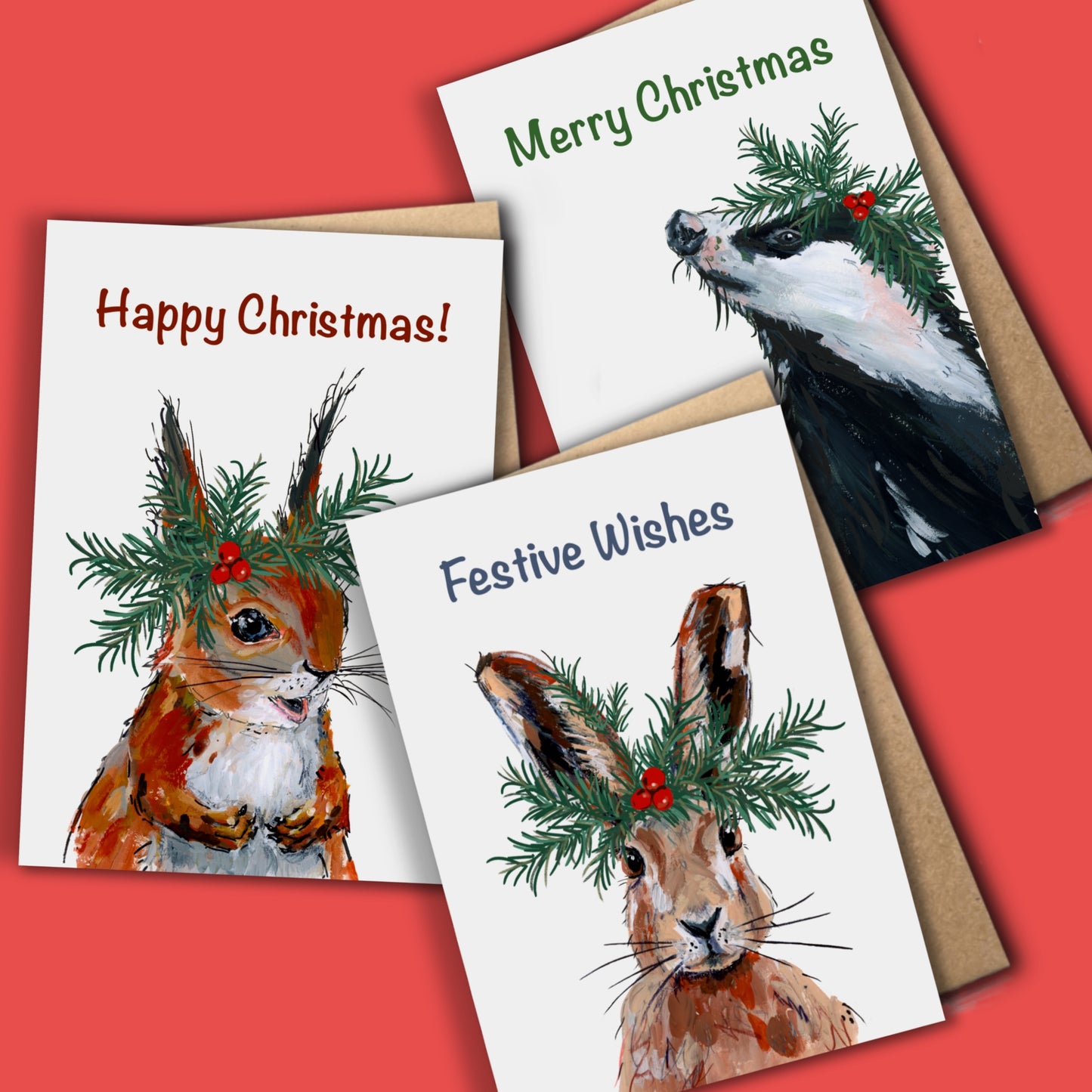 Christmas Cards - Mammals Set - A7