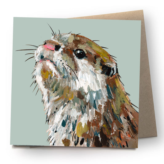 Otter Greetings Card - Potato
