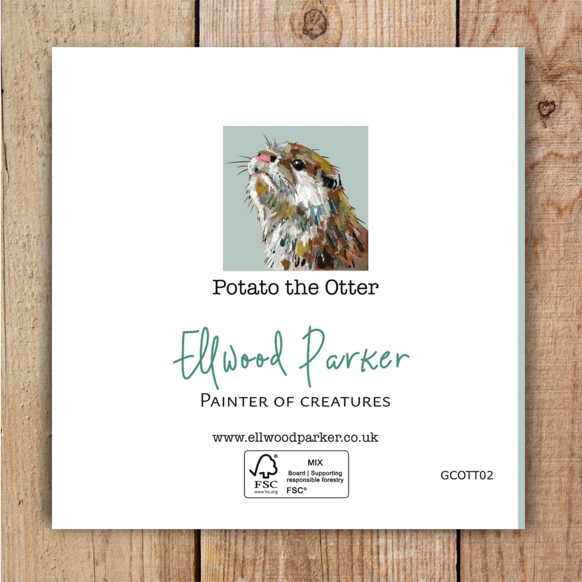 Potato the Otter Eco-Friendly Greetings Card | Wildlife Stationery
