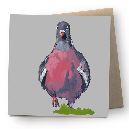 Pigeon Greetings Card - Poopy
