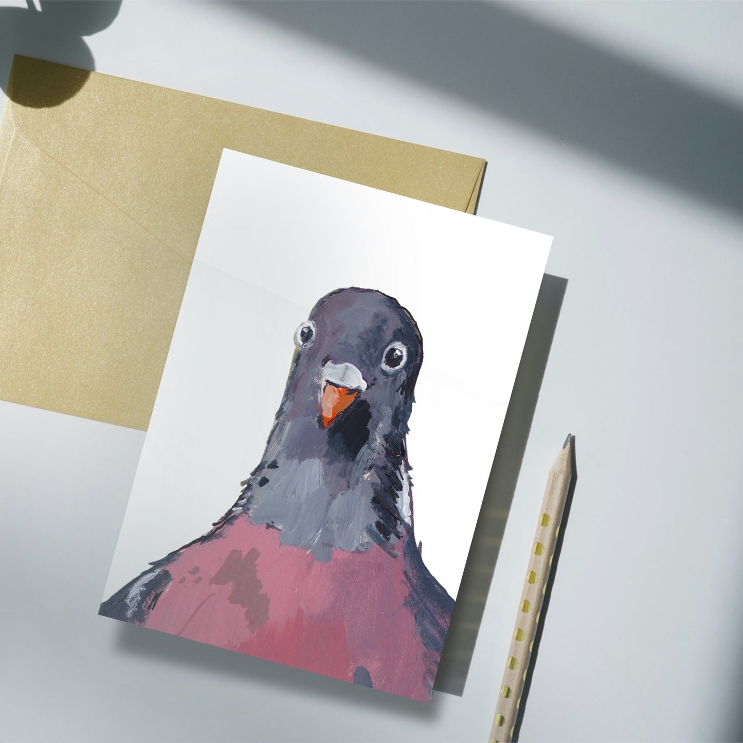 Pigeon Notelet Set - Poopy