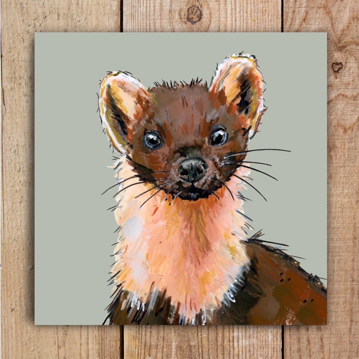 Panini the Pine Marten Eco-Friendly Greetings Card | Wildlife Stationery