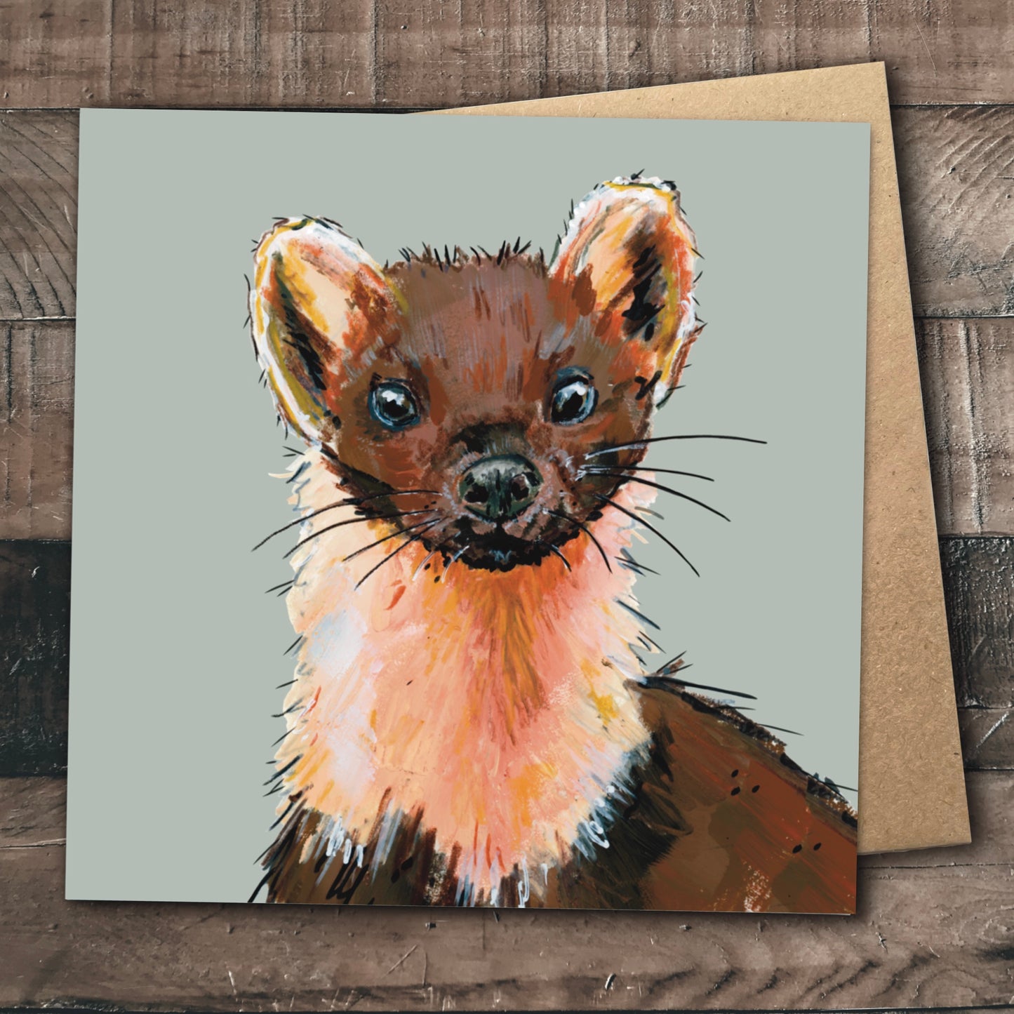 Pine Marten Greetings Card - Panini