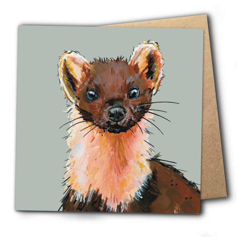 Pine Marten Greetings Card - Panini