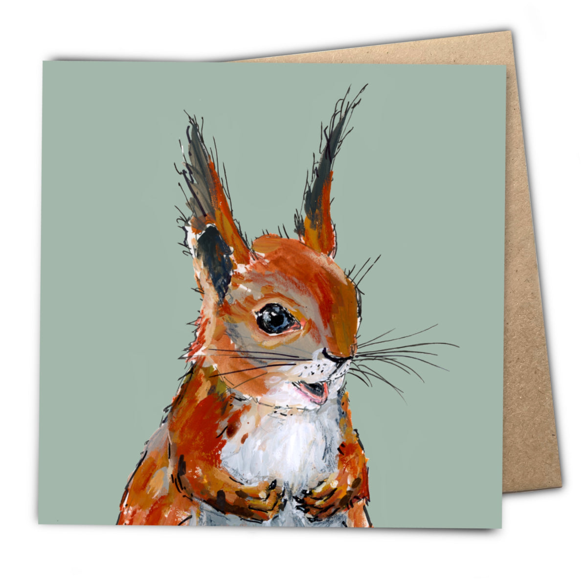 Pistachio the Red Squirrel Eco-Friendly Greetings Card | Wildlife Stationery