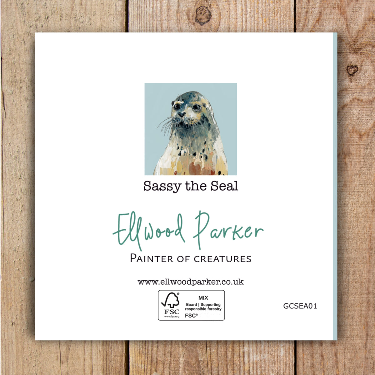 Sassy the Seal Eco-Friendly Greetings Card | Wildlife Stationery