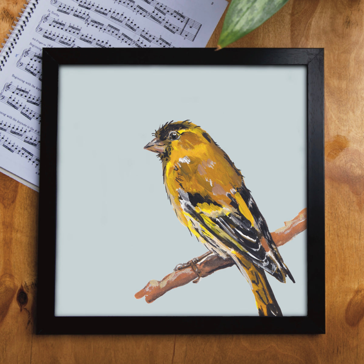 Fluffy Bum the Siskin Eco-Friendly Greetings Card | Wildlife Stationery