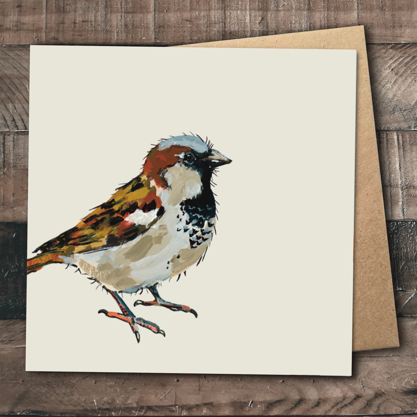 Sparrow Greetings Card - Sully