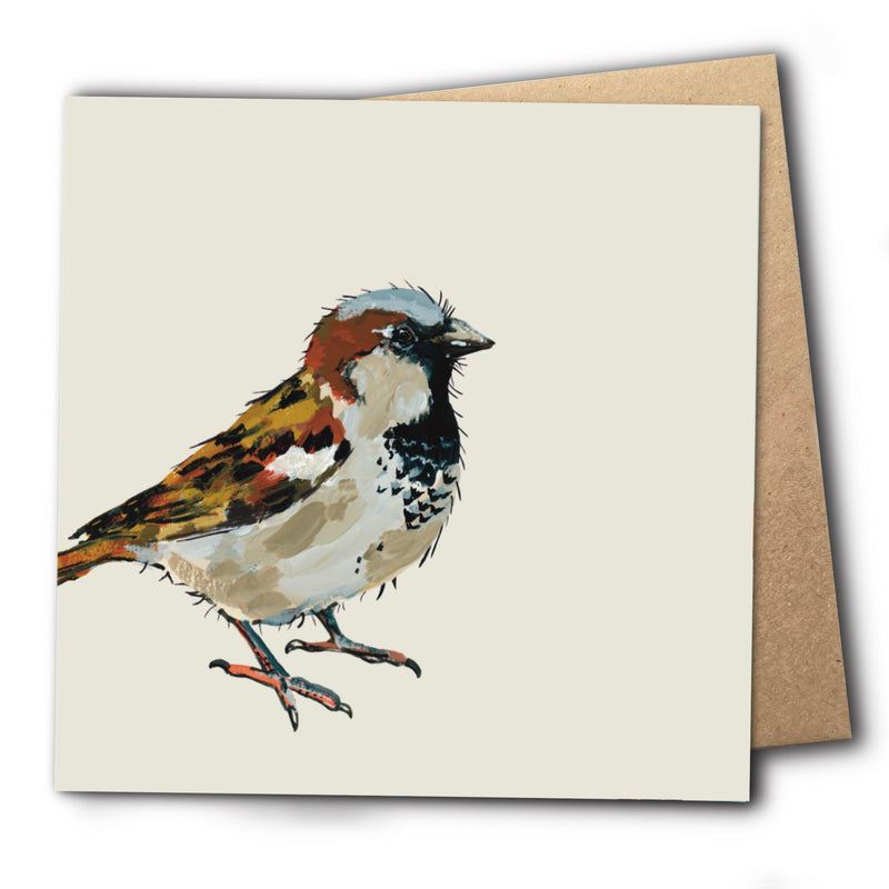 Sparrow Greetings Card - Sully