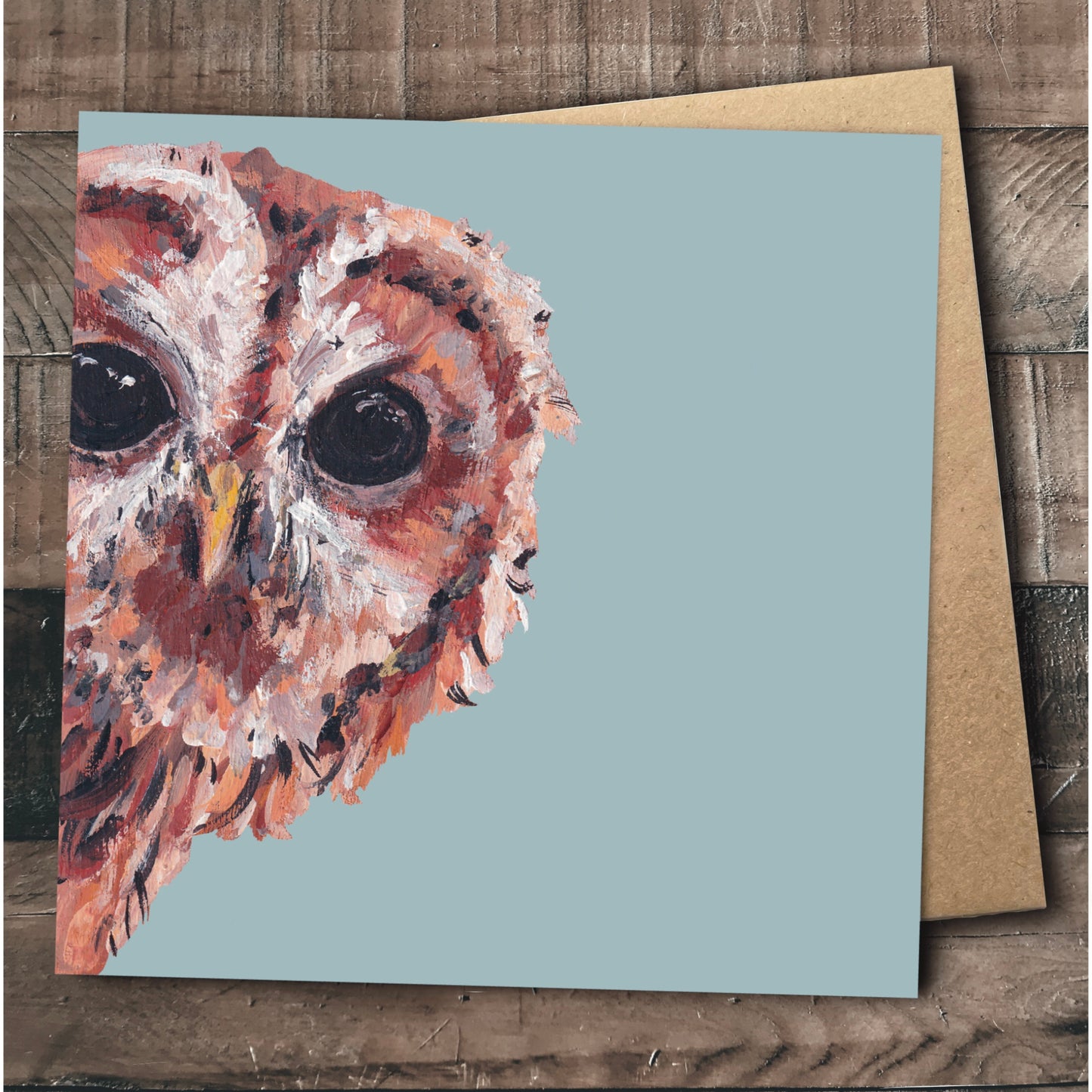 Tawny Owl Greetings Card - Peeps