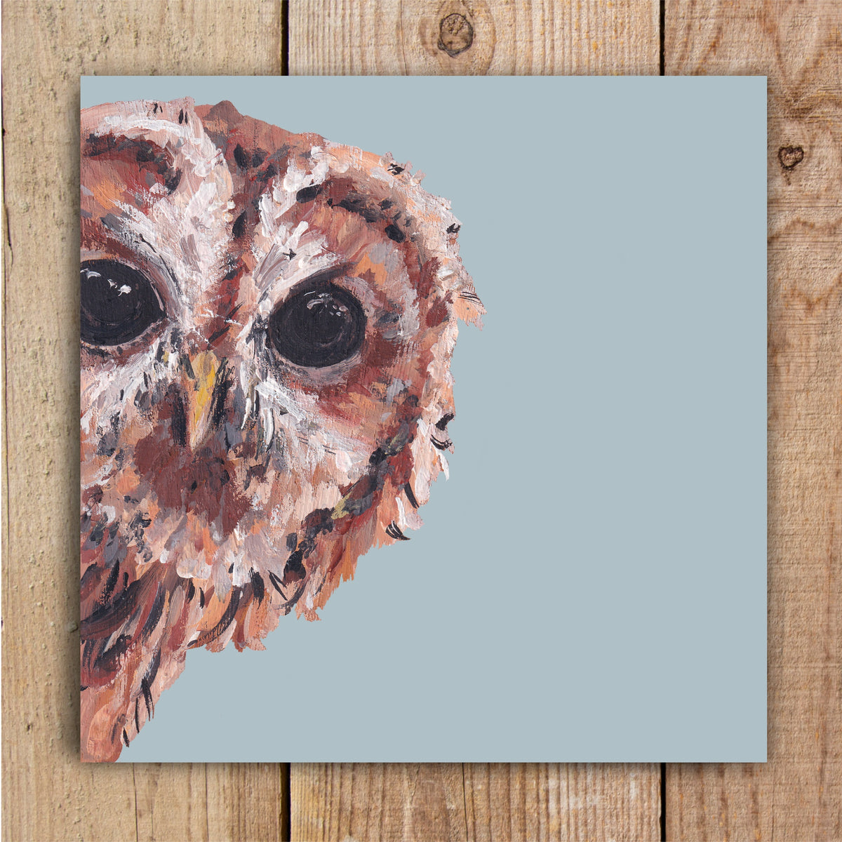 Peeps the Tawny Owl Eco-Friendly Greetings Card | Wildlife Stationery
