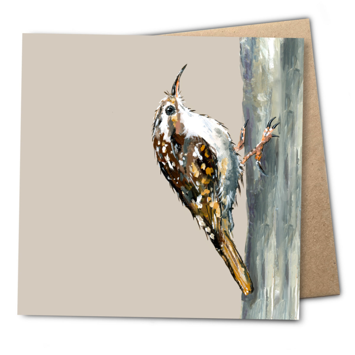 Trevor the Treecreeper Eco-Friendly Greetings Card | Wildlife Stationery