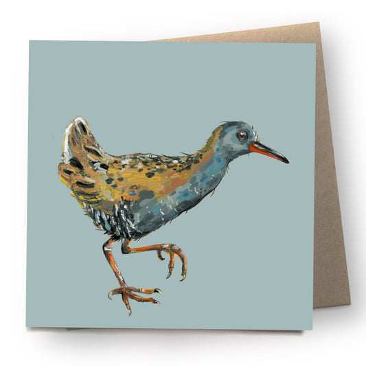 Water Rail Greetings Card - Dongle