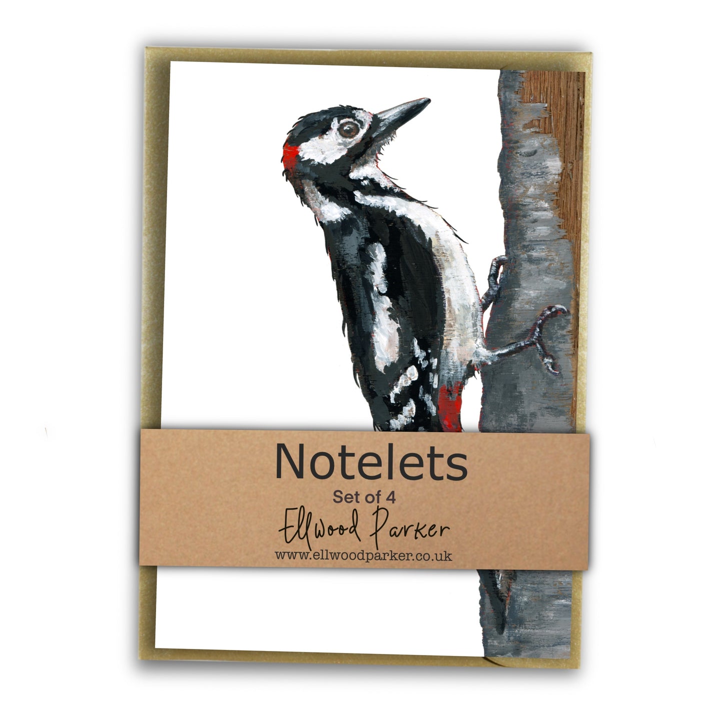 Woodpecker Notelet Set - Fluffy