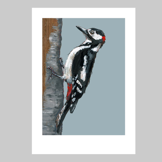 Woodpecker Art Print - Fluffy