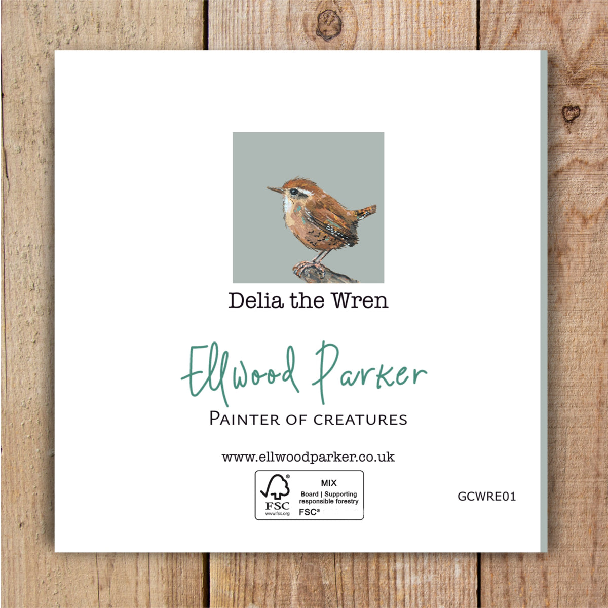 Delia the Wren Eco-Friendly Greetings Card | Wildlife Stationery